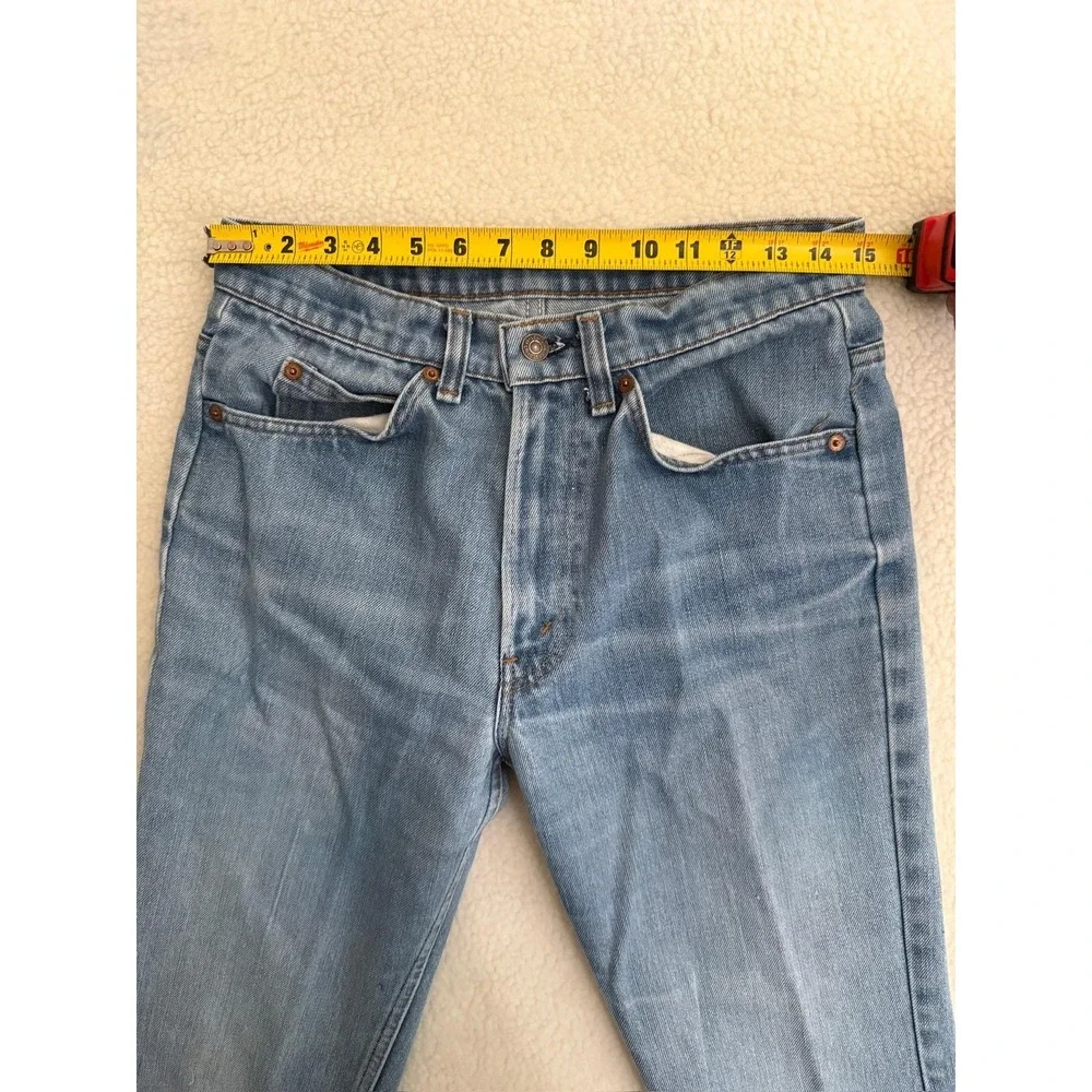 Vintage Levis 517 Bootcut Jeans Mens 32x31 Fits 30x30 Orange Tab USA 80s Blue